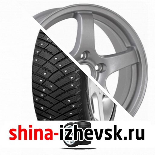 Колесо в сборе Goodyear Ultra Grip Ice Arctic 215/65 R16 T 98 + CrossStreet CR14 6.5xR16 5×112 ET46 DIA57.1 Серебристый в Ижевске